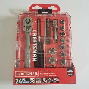 Craftsman‎ CMMT12011, 3/8" Drive Metric Mechanics Tool Set, 24 Piece. New.
